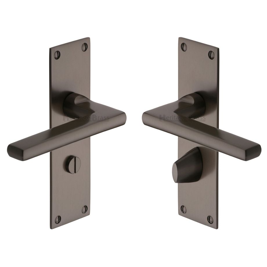 Heritage Brass - Trident Door Handle on Plate
