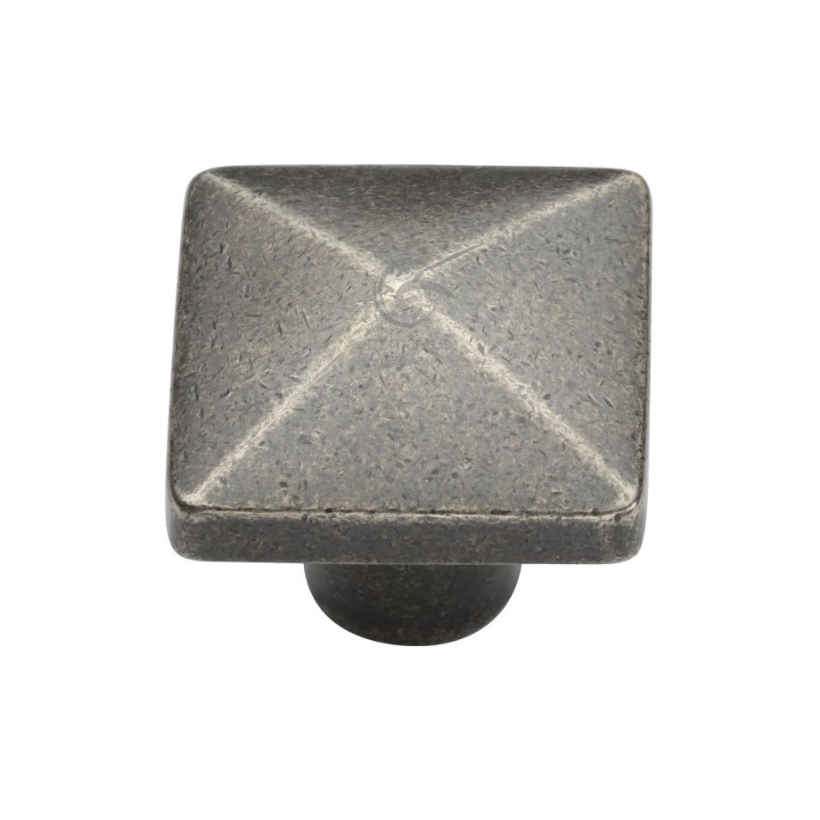 M.Marcus - Rustic Pewter Square Pyramid Cabinet Knob