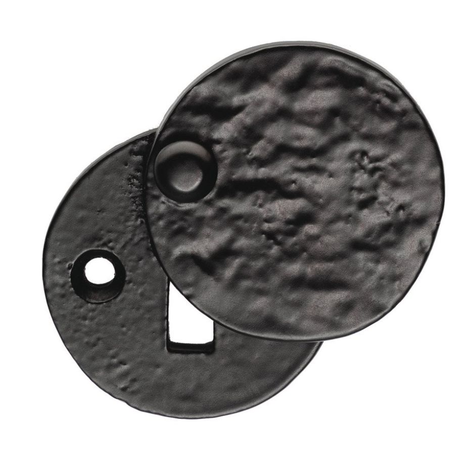 Black Antique Keyhole Covered Escutcheon