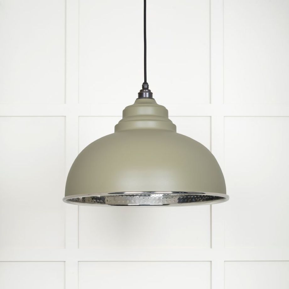 Hammered Nickel Harborne Pendant in Tump