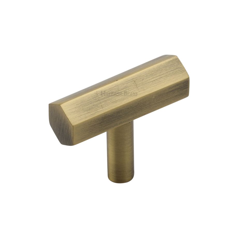 Heritage Brass - Hexagon T-Bar Cabinet Knob