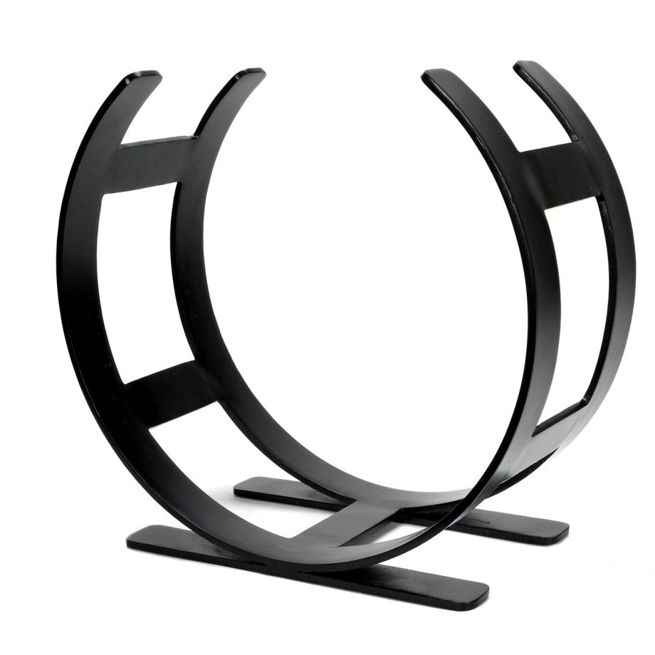 Matt Black Curved Log Holder - Small