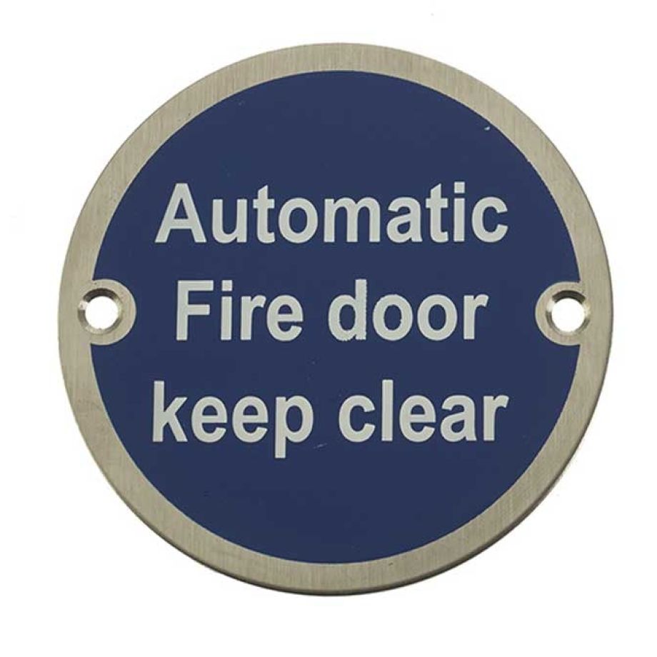 Stainless Steel Automatic Fire Door Keep Clear