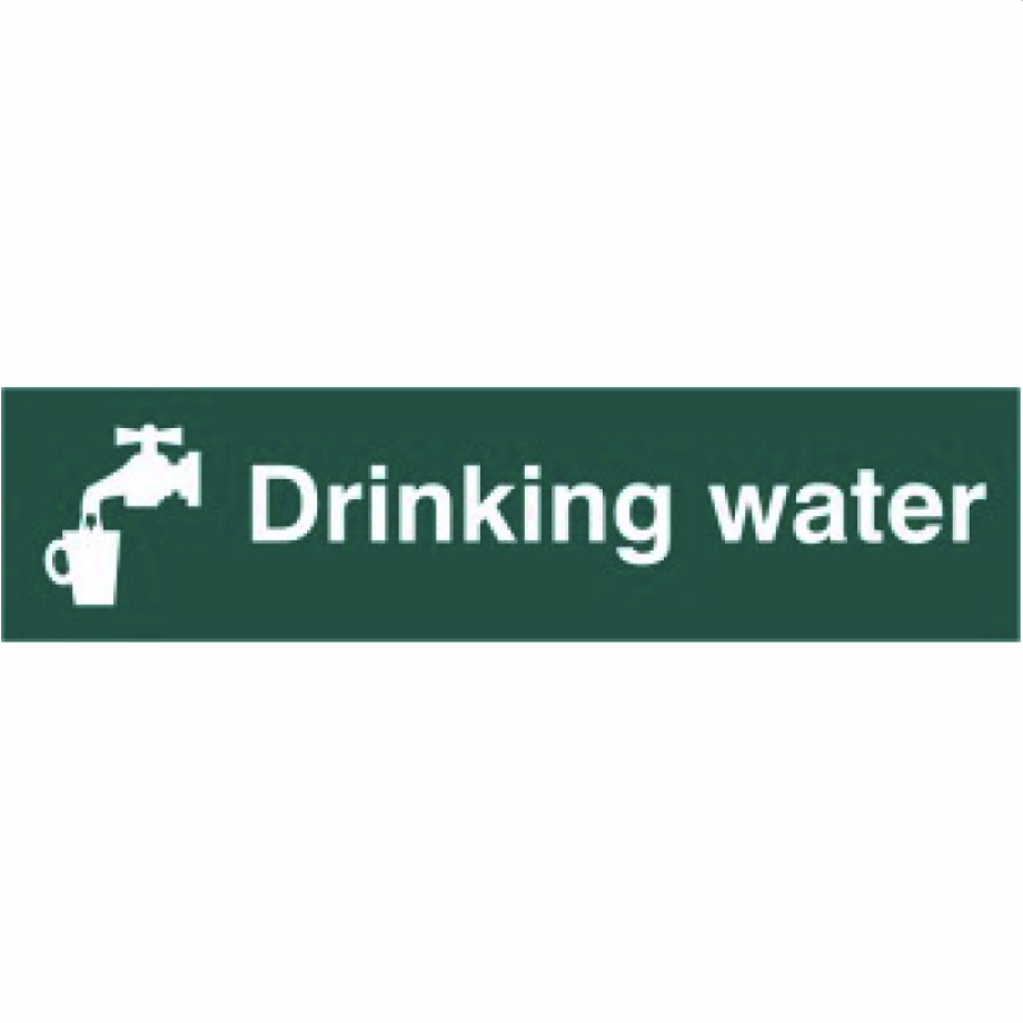 Drinking water' Sign - PVC - 200 x 50mm