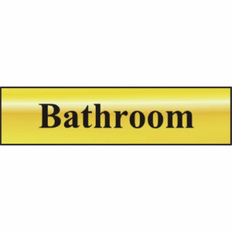 Bathroom' Sign - POL - 200 x 50mm