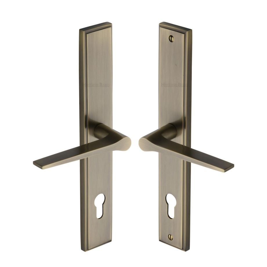 Heritage Brass - Gio LH Door Handle on Plate