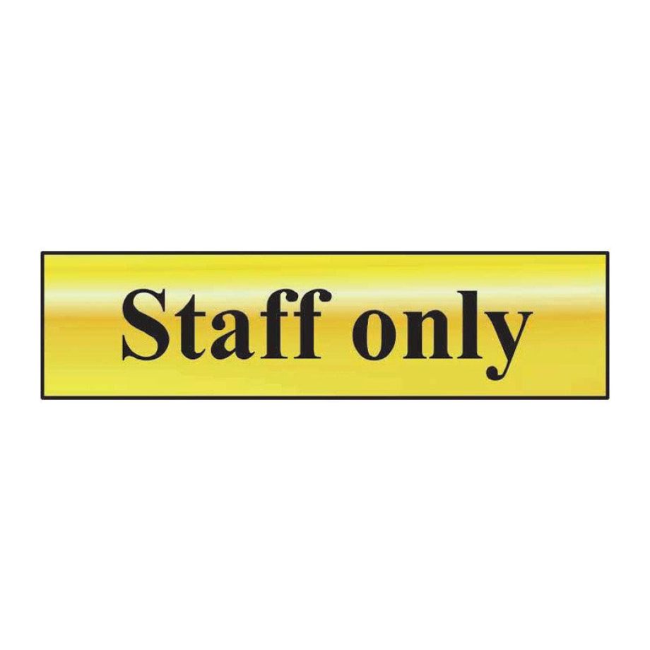 Staff only' Sign - POL - 200 x 50mm