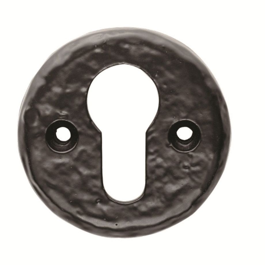 Black Antique Euro Profile Escutcheon