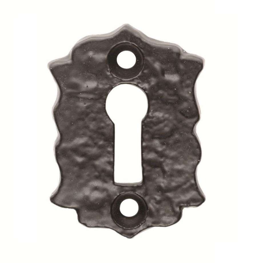 Black Antque Floral Keyhole Profile Escutcheon