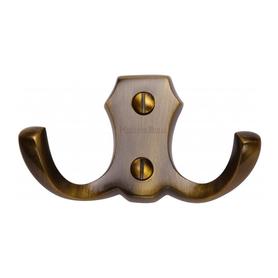 Heritage Brass - Double Coat Hook - V1062
