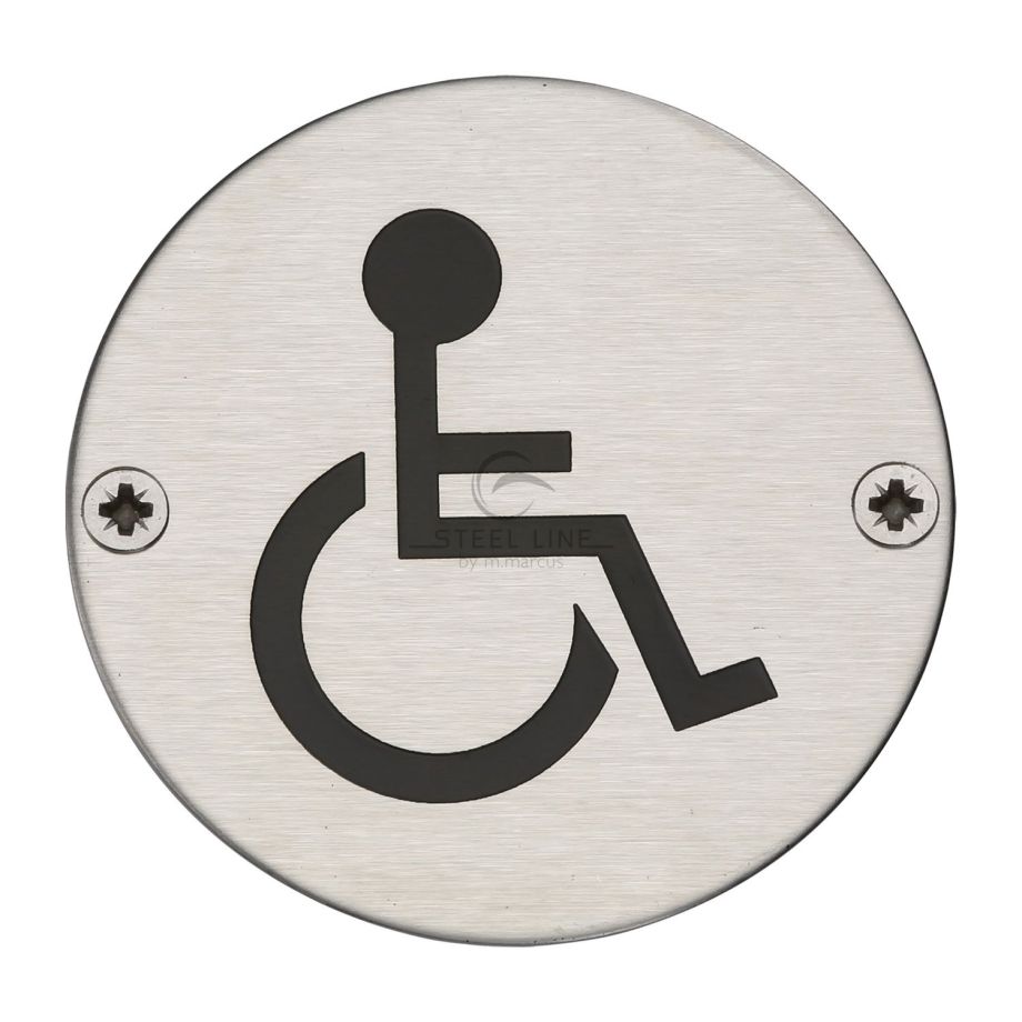 Steel Line - Disabled Symbol Sign
