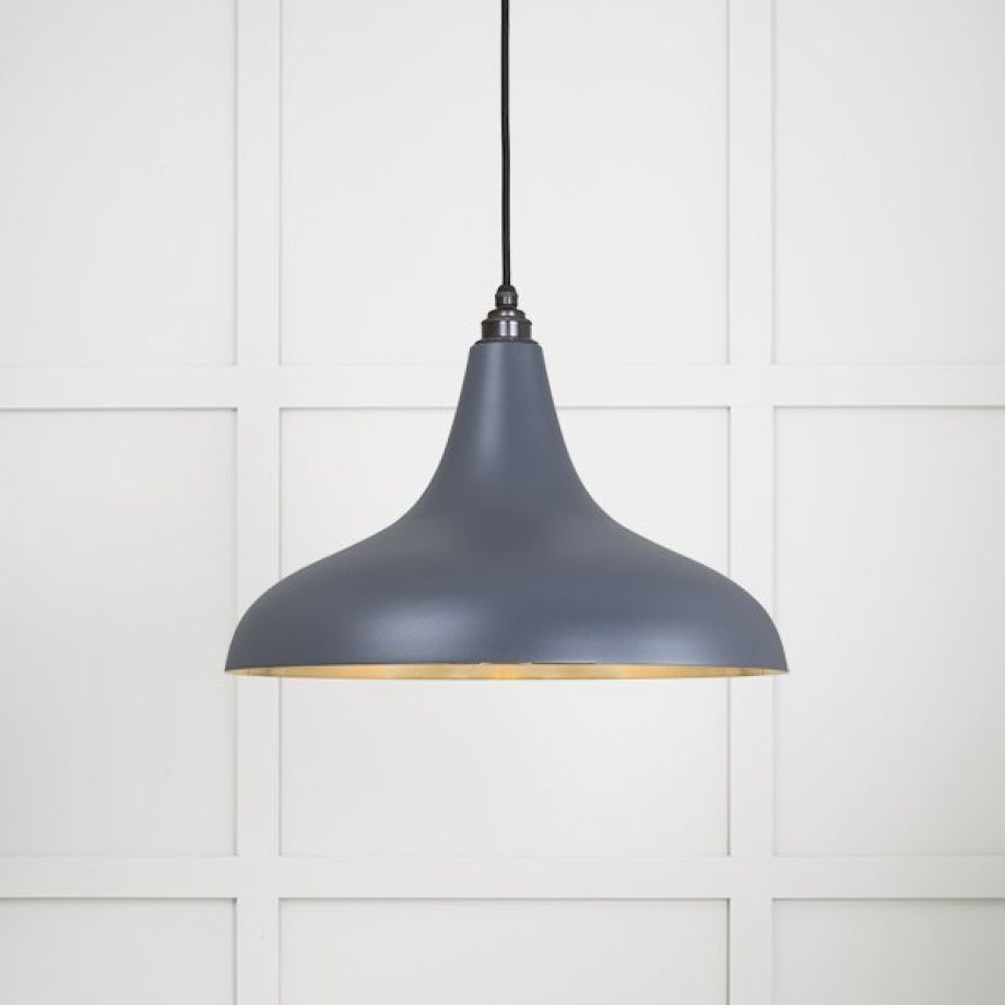 Smooth Brass Frankley Pendant in Slate