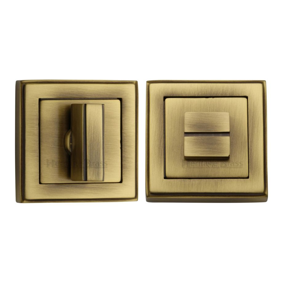 Heritage Brass - Square Bathroom Turn & Release - DEC7030