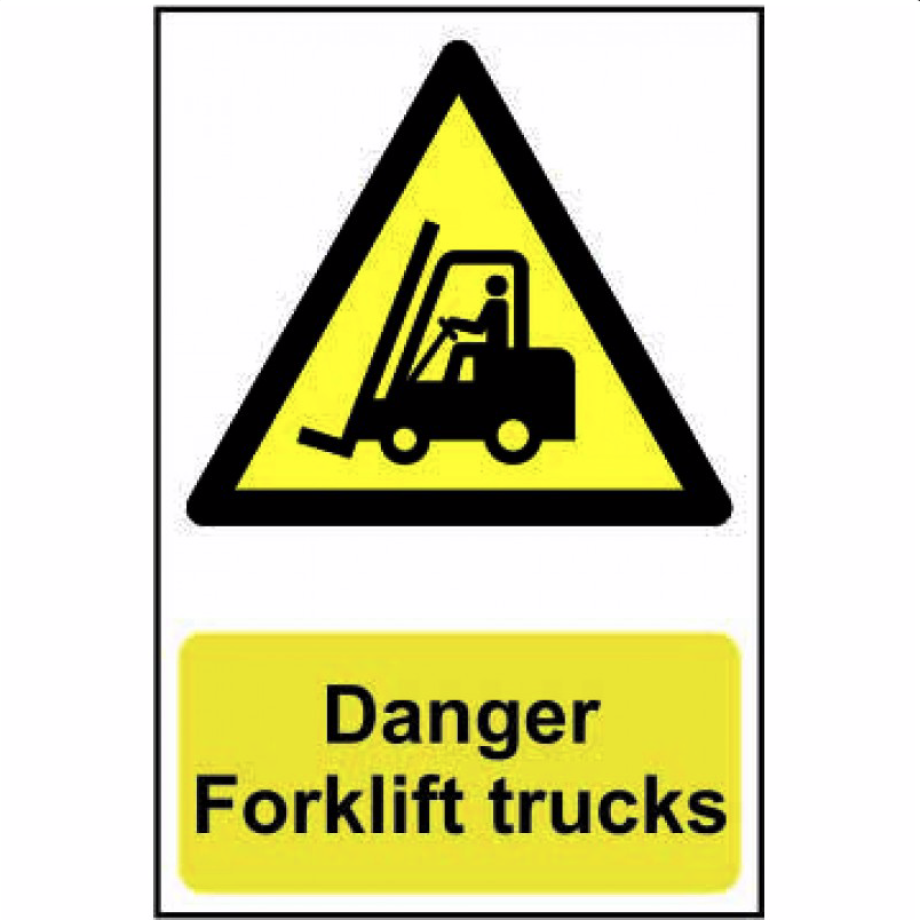Danger Forklift trucks' Sign - PVC - 200 x 300mm