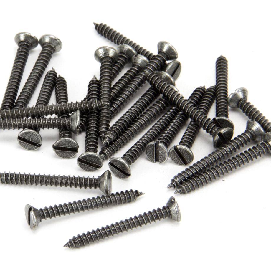 Pewter 6 x 1¼" Countersunk Screws (25)