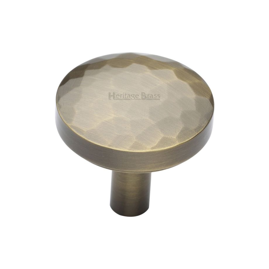 Heritage Brass - Round Hammered Cabinet Knob