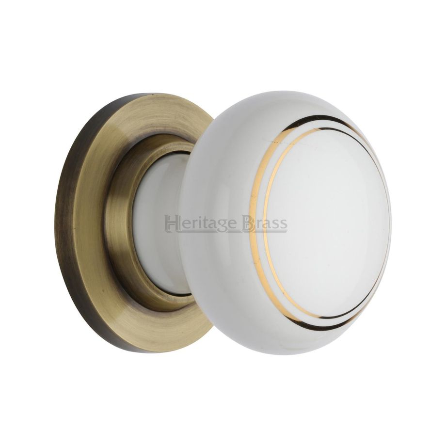 Heritage Brass - Gold Line Door Knob on Rose