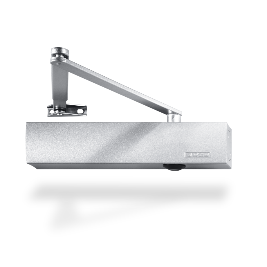 Geze TS4000S Overhead Door Closer with Backcheck and Delayed Action EN 2-6 - Silver