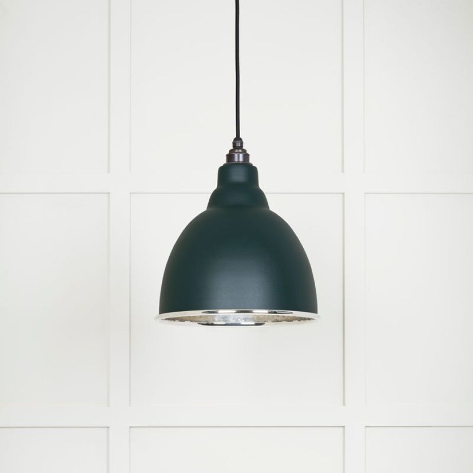 Hammered Nickel Brindley Pendant in Dingle