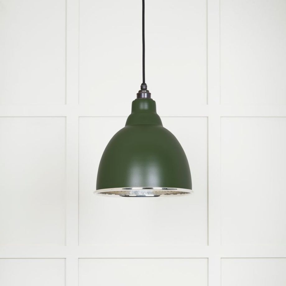 Hammered Nickel Brindley Pendant in Heath