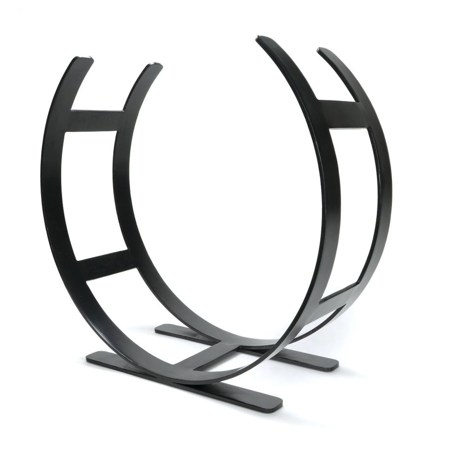 Matt Black Curved Log Holder - Large