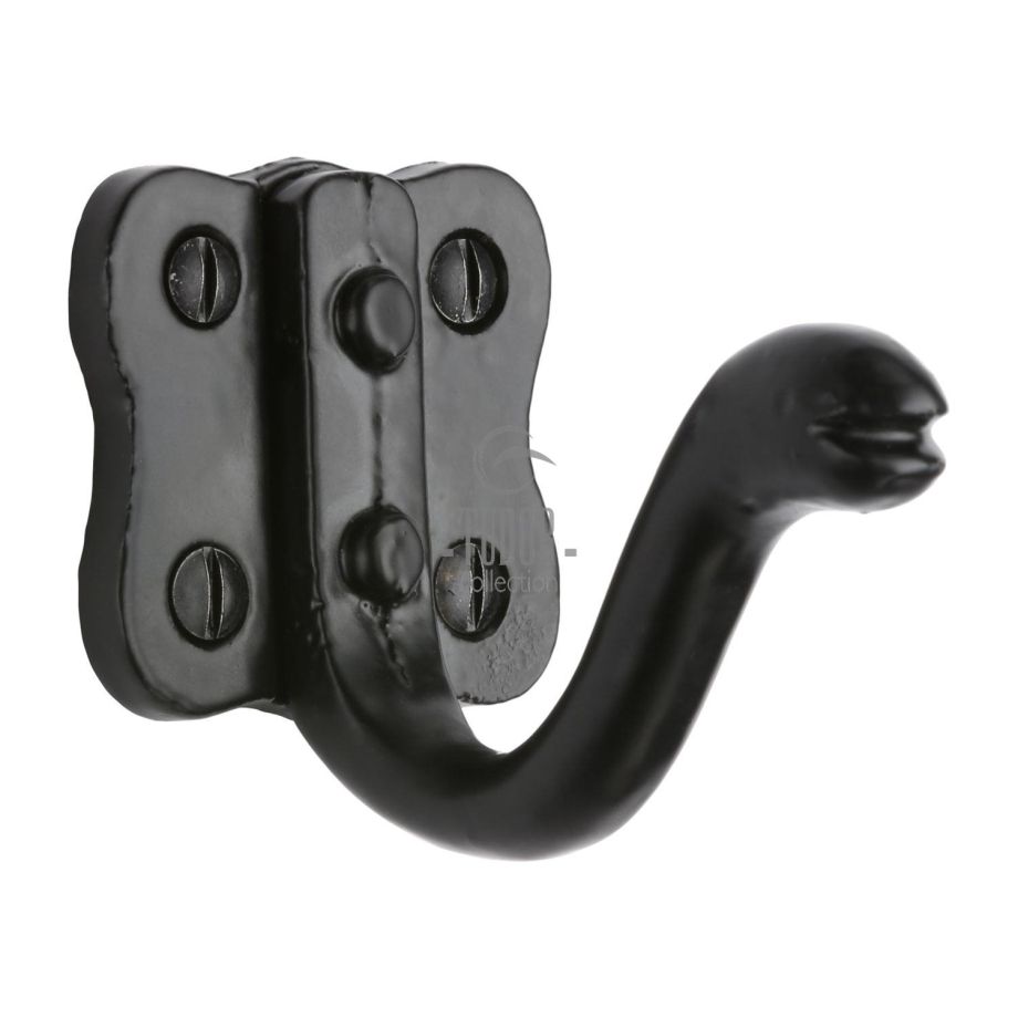 Tudor - Single Coat Hook Black Iron