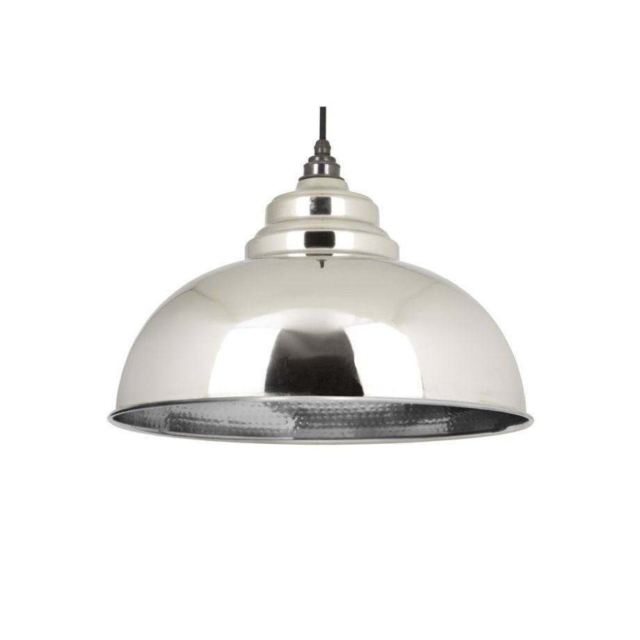 Hammered Nickel Harborne Pendant
