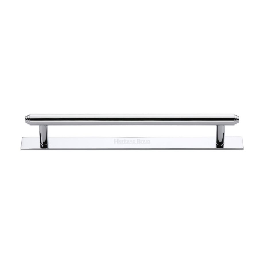 Heritage Brass - Step Cabinet Pull Handle with Plate