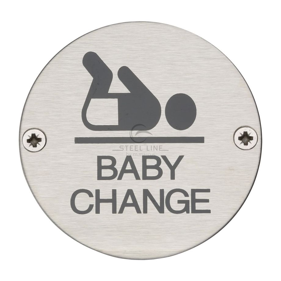 Steel Line - Baby Change Symbol Sign