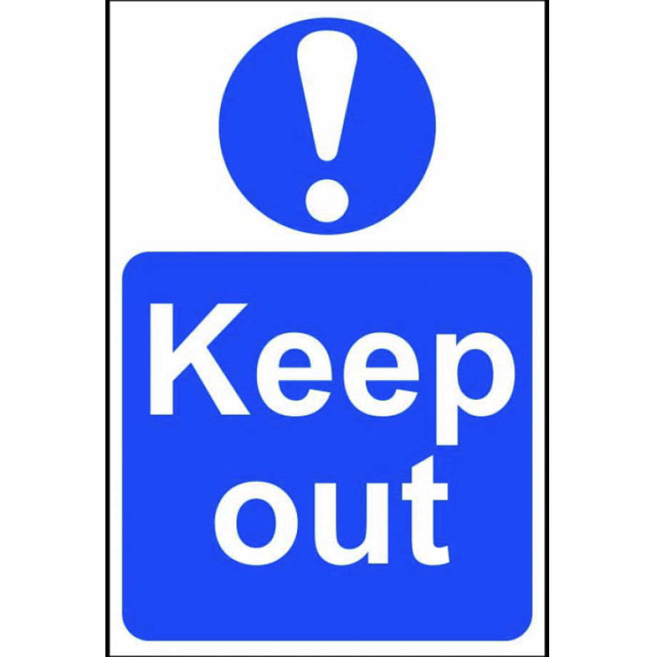 Keep out' Sign - PVC - 200 x 300mm