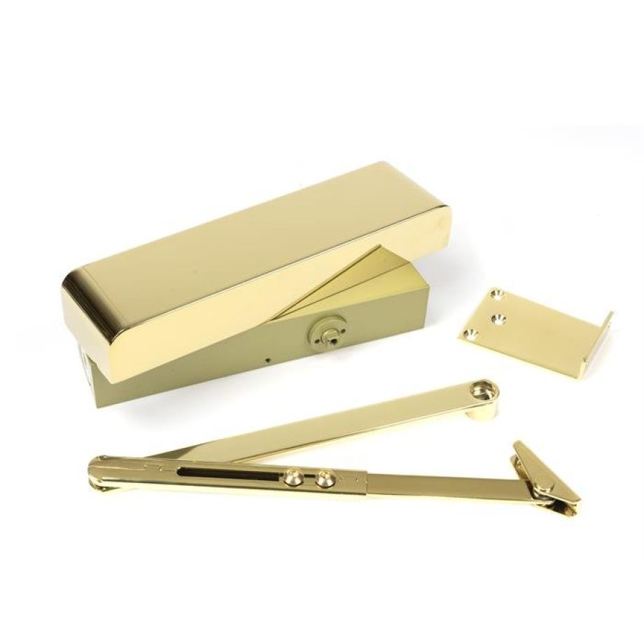 Polished Brass Size 2-5 Door Closer & Cover