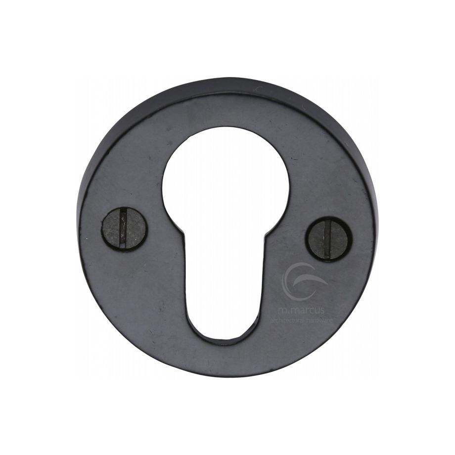 M.Marcus - Euro Profile Cylinder Escutcheon Round Covered Black Iron