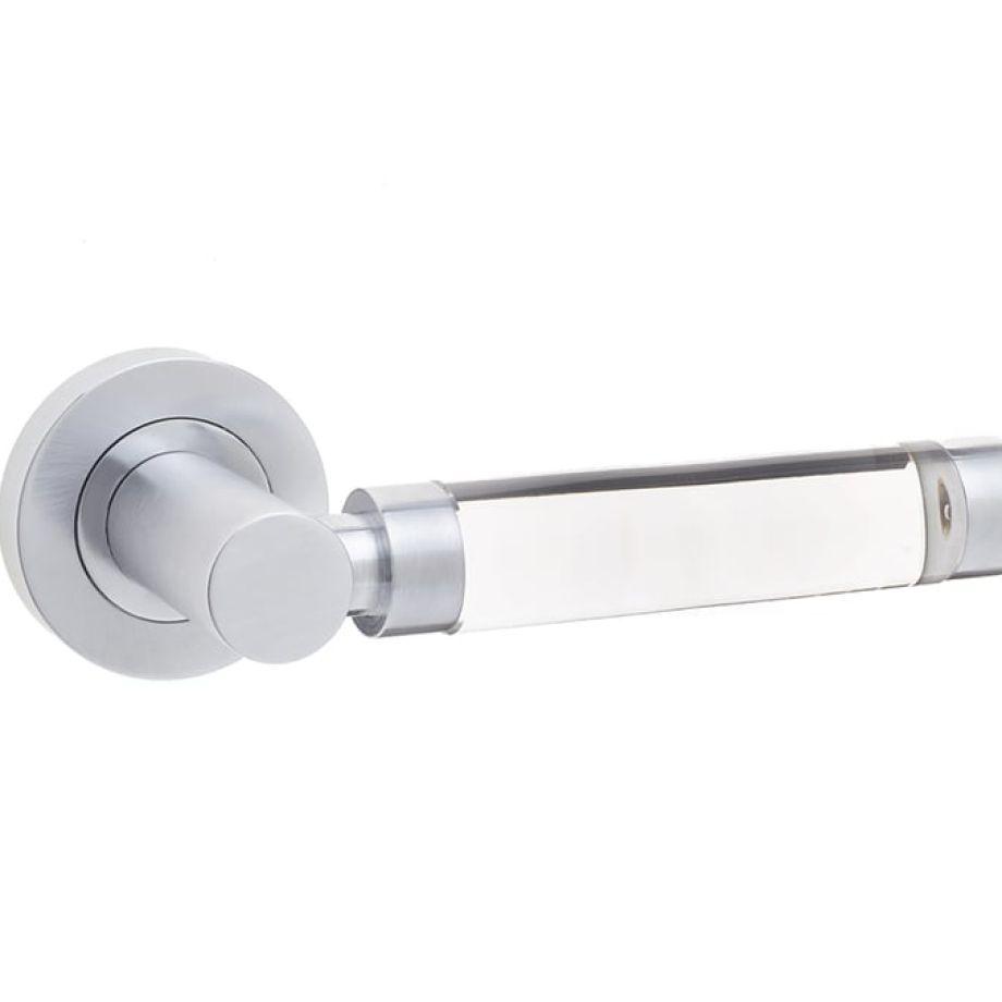 Jedo Natural Milo Door Handles On Rose