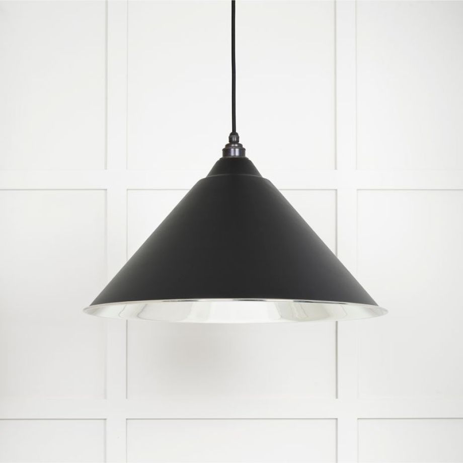 Smooth Nickel Hockley Pendant in Elan Black
