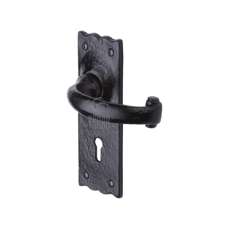 Tudor - Colonial Door Handle on Plate