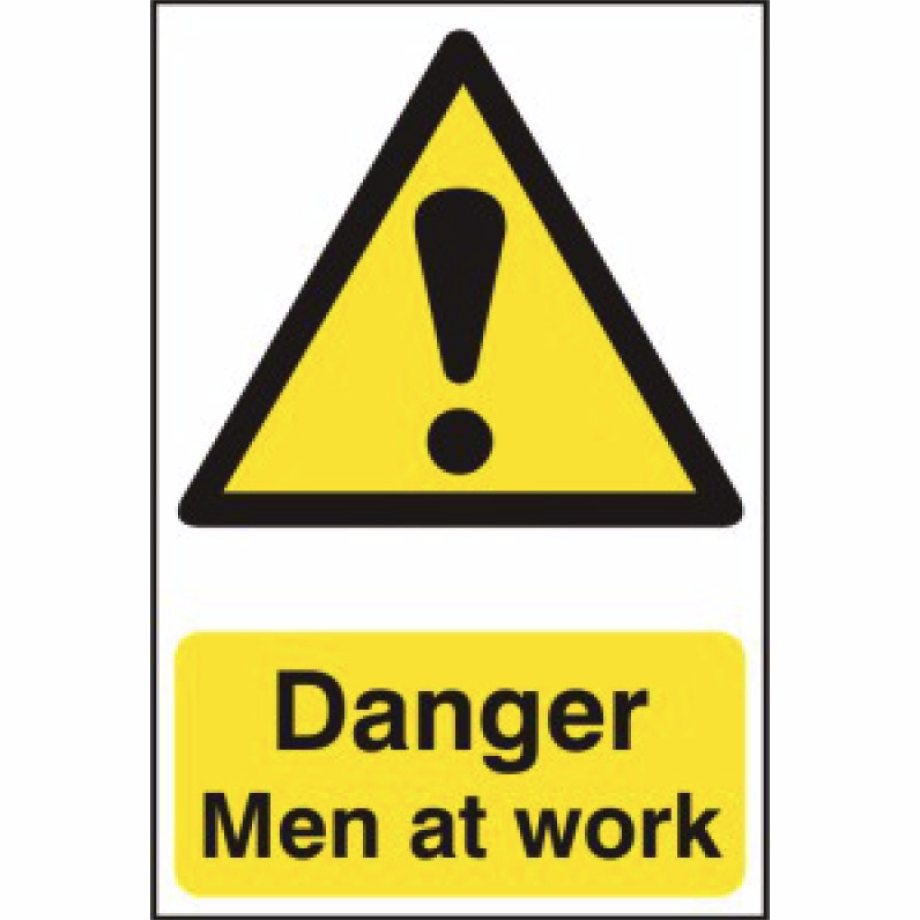 Danger Men at work' Sign - PVC - 200 x 300mm
