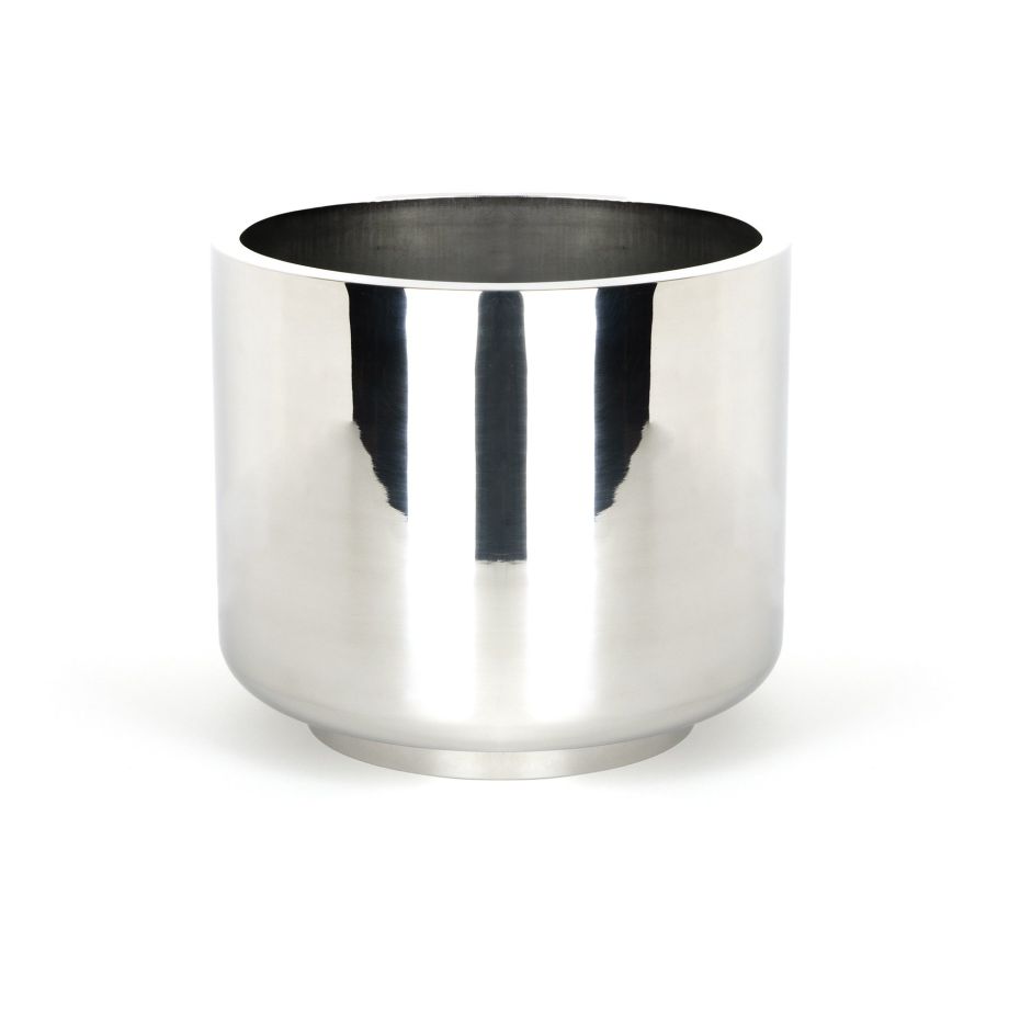 Polished Marine SS (316) 28cm Newlyn Pot (Drainage holes)