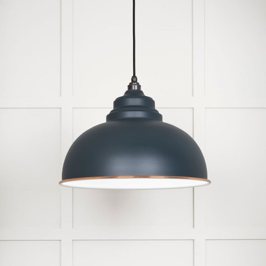 White Gloss Harborne Pendant in Soot