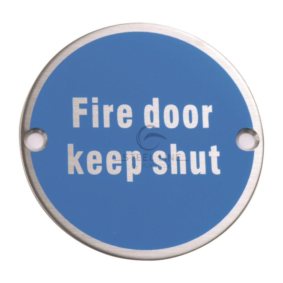 Steel Line - Fire Door Keep Shut Engraving