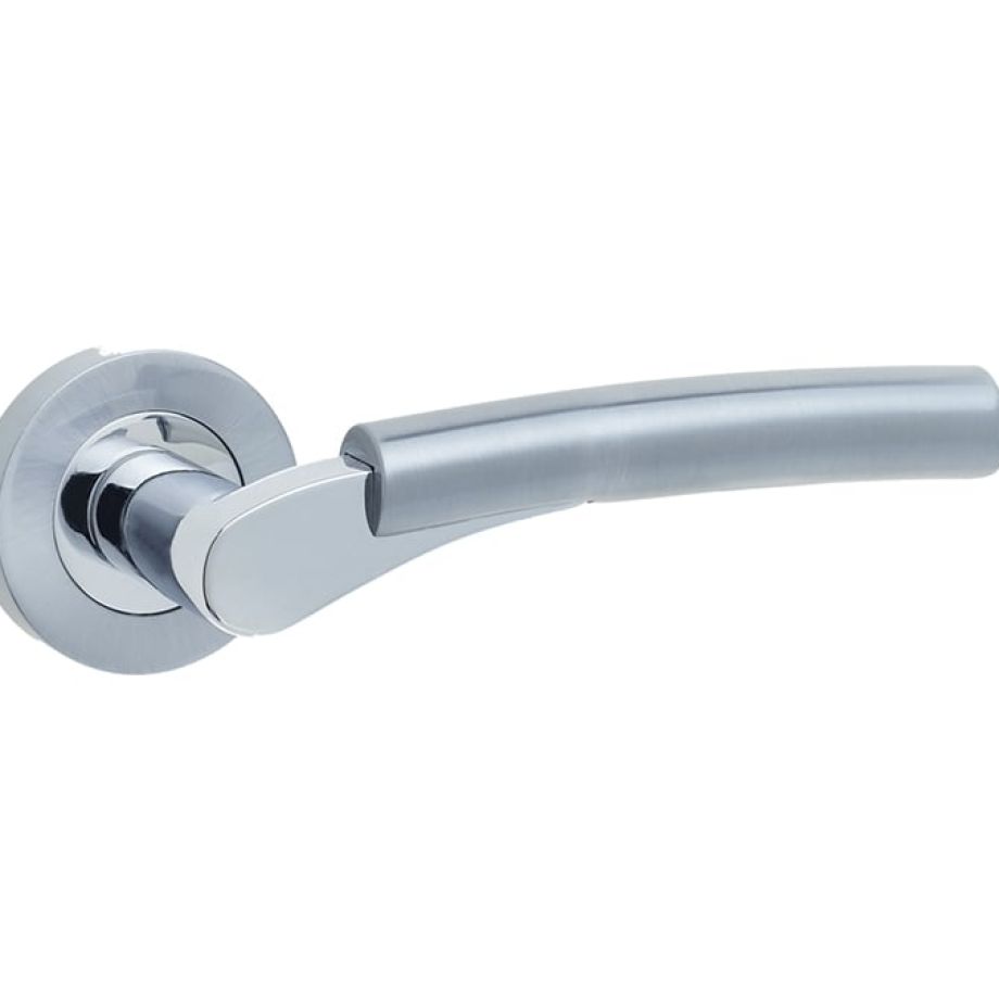 Jedo Dual Range Arkus Door Handles On Rose