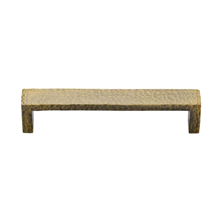 Heritage Brass - Hammered Wide Metro Cabinet Pull Handle