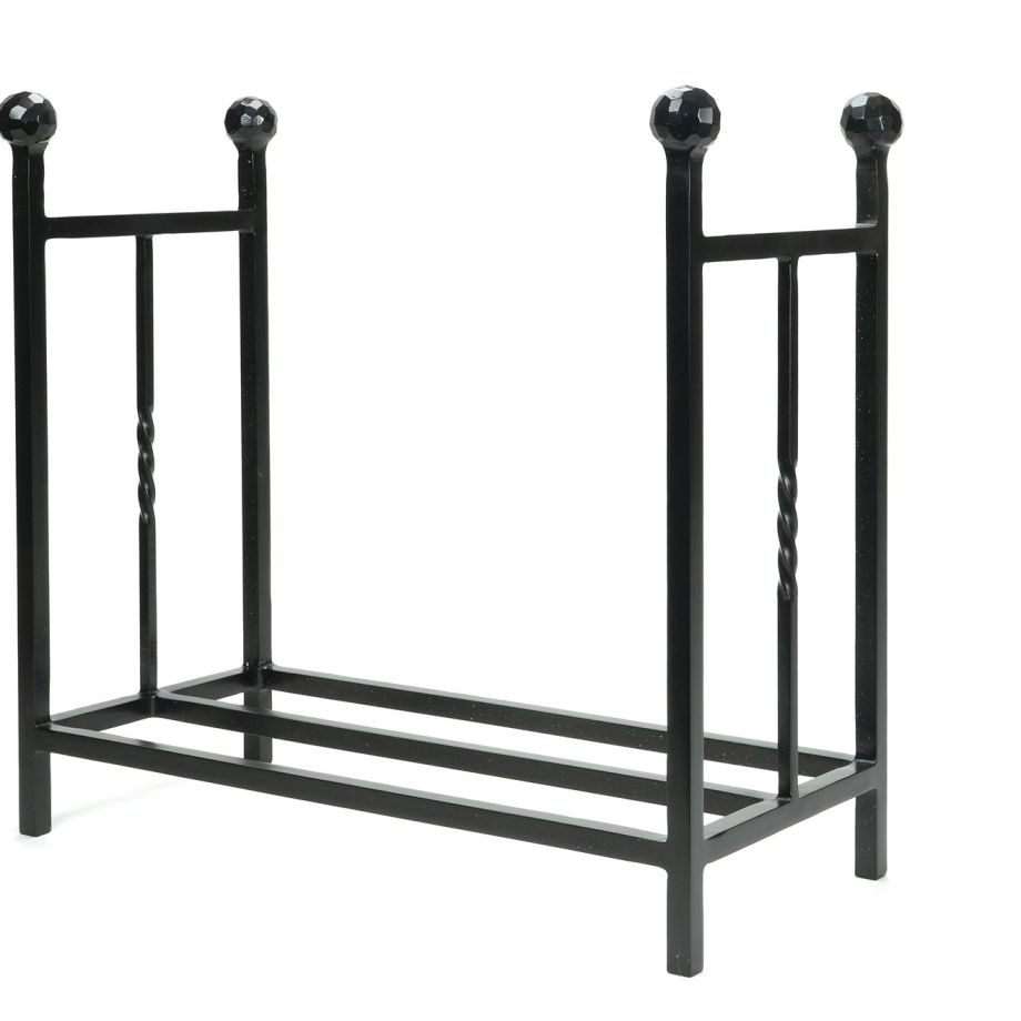 Matt Black Rectangular Log Holder