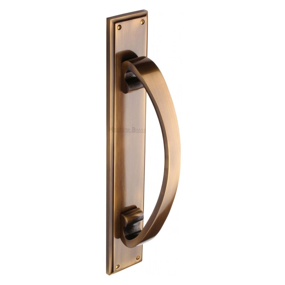 Heritage Brass - Door Pull Handle on Back Plate