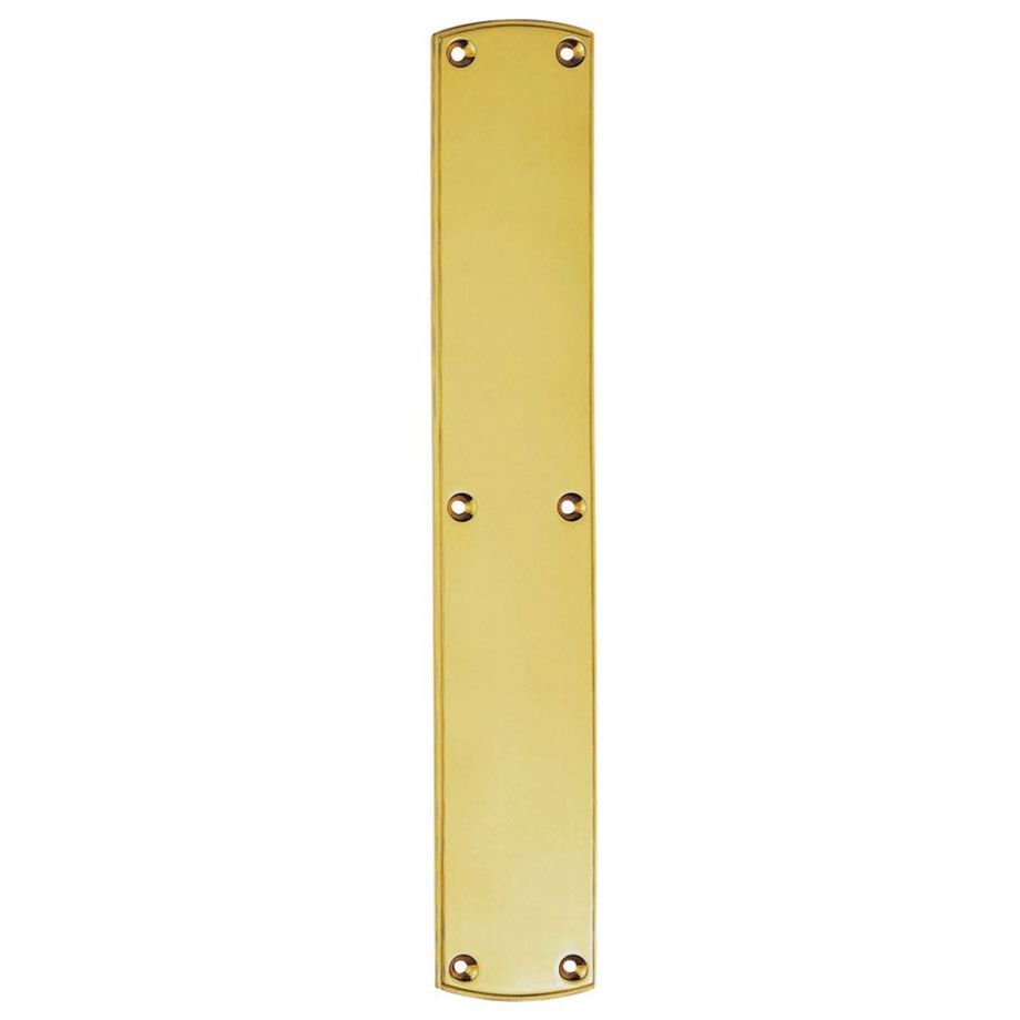 Polished Brass Large Push Plate 457mm x 76mm