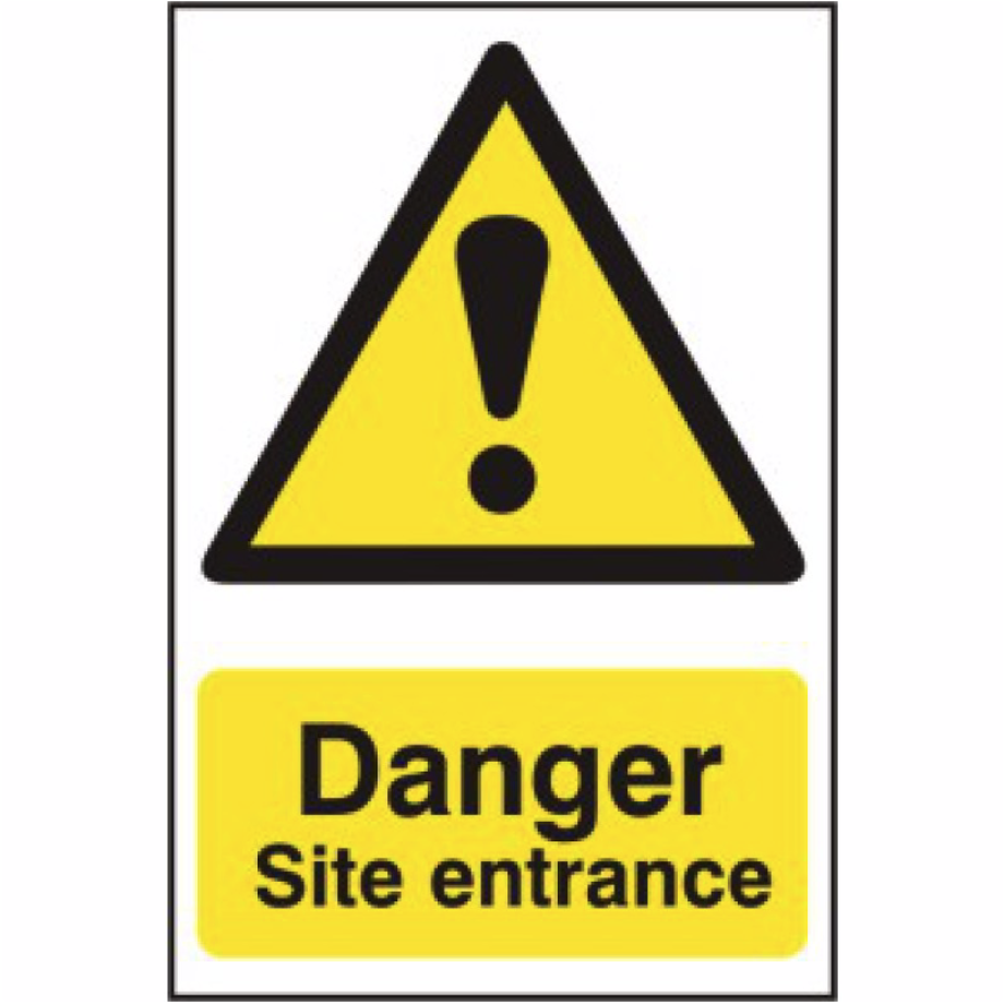 Danger Site entrance' Sign - PVC - 400 x 600mm