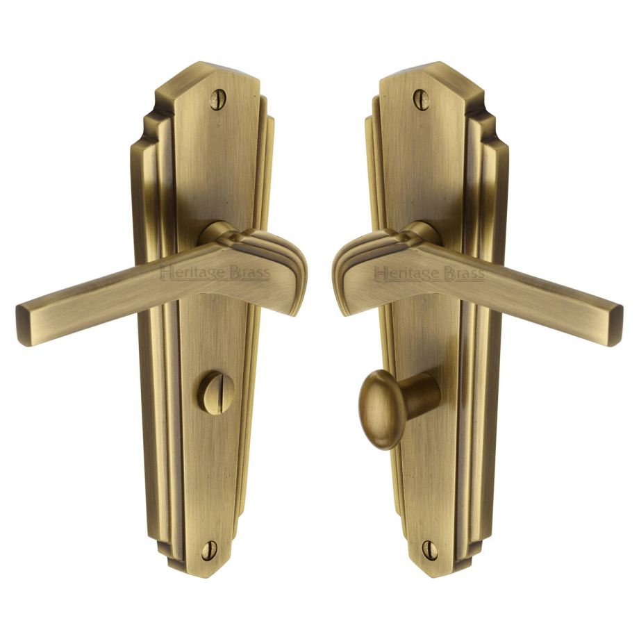 Heritage Brass - Waldorf Door Handle on Plate