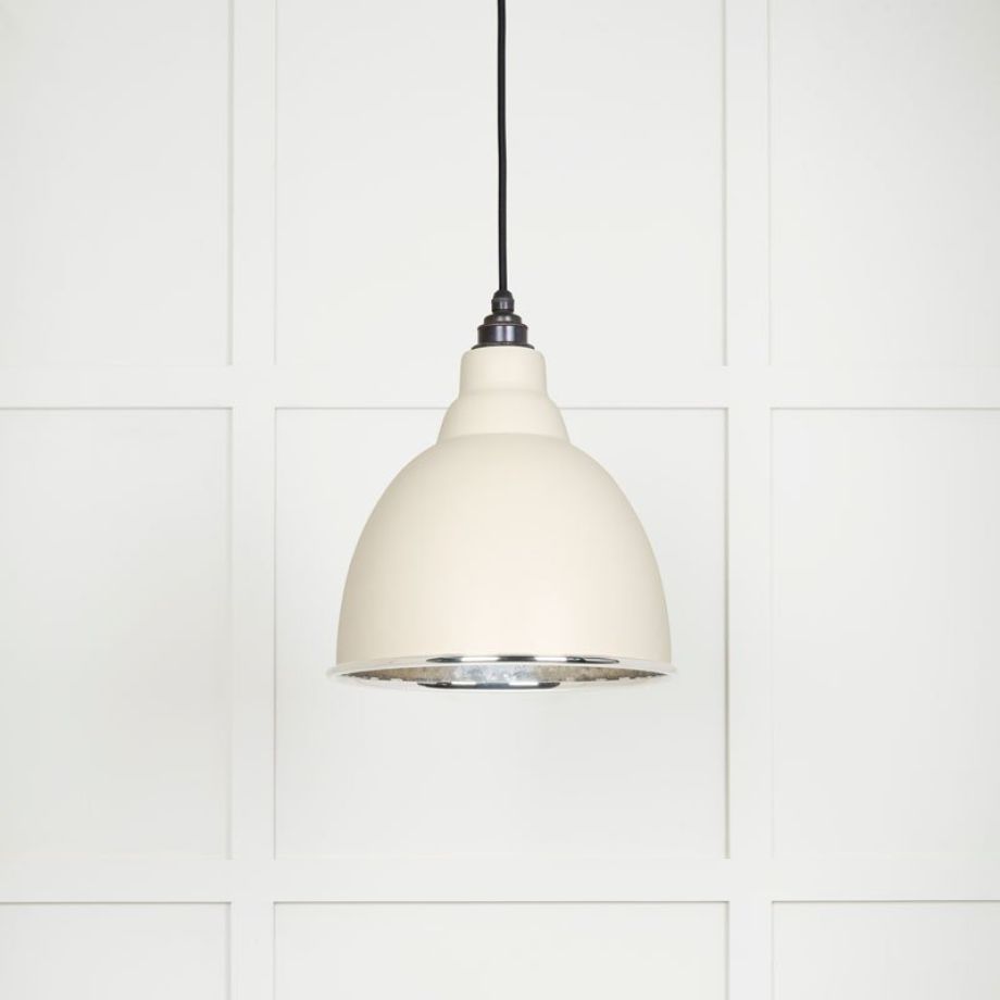 Hammered Nickel Brindley Pendant in Teasel