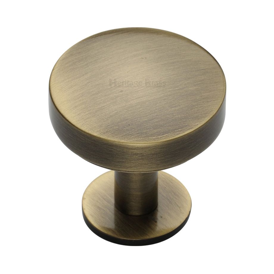 Heritage Brass - Domed Disc Cabinet Knob with Rose