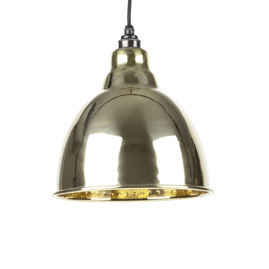 Hammered Brass Brindley Pendant