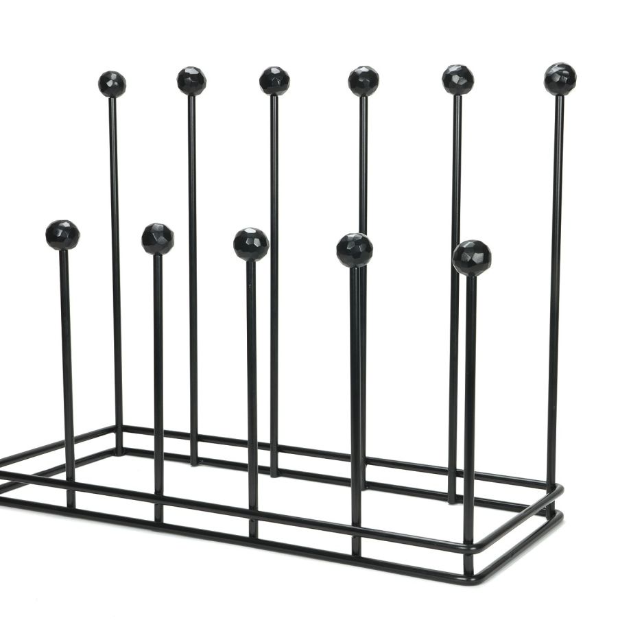Matt Black Six Pair Boot Rack